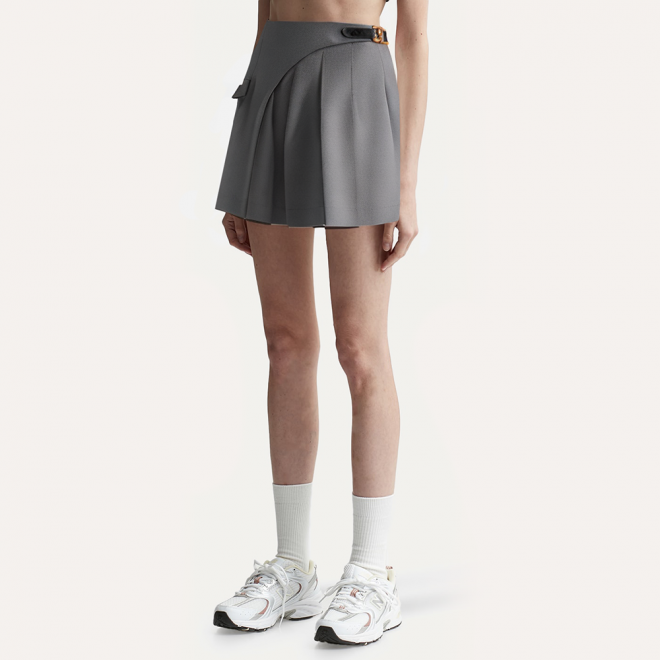 Fashionable high waist double layer ladies skirt