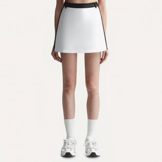 Stitched contrasting color breathable women's short skirt