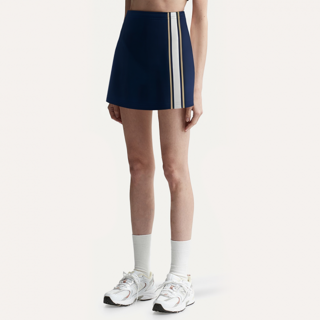 Side stripe breathable slim fit women's sports skirt