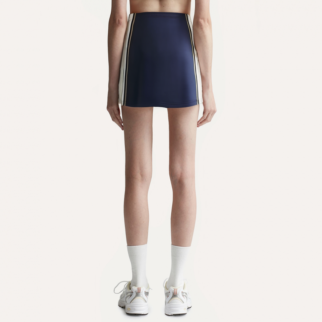 Side stripe breathable slim fit women's sports skirt