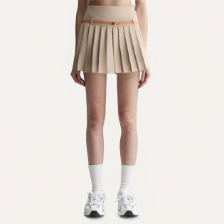 Fashionable mid-waist pleated women's skirt