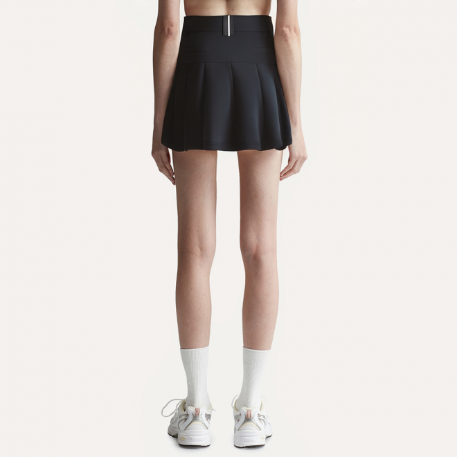 Versatile pleated high waist women's short skirt