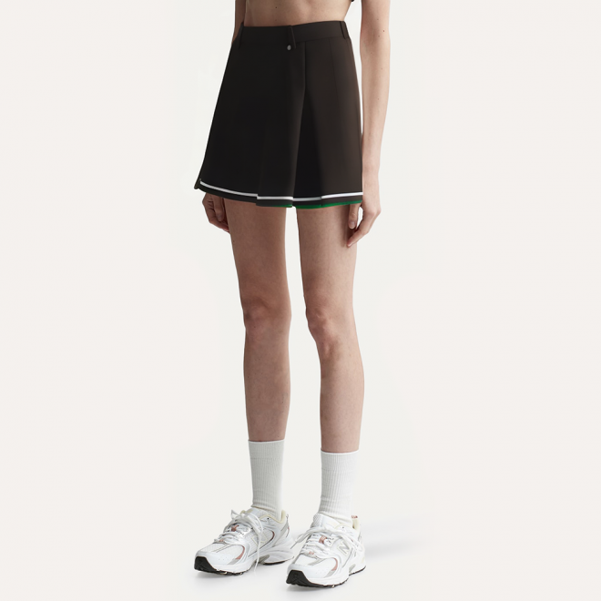 Simple casual double layer women's skirt