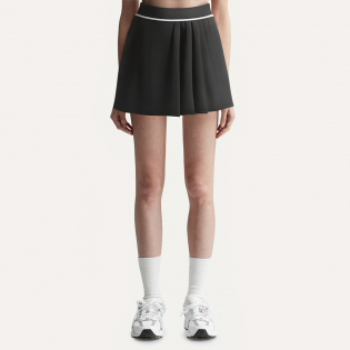 Black slim breathable women's short skirt