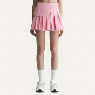 Pink fashionable pleated women's skirt