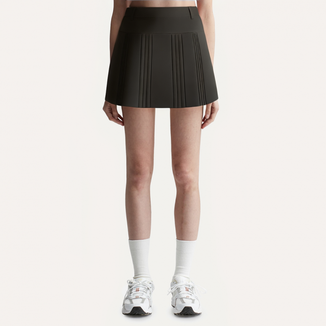 High quality elegant pleated women's short skirt