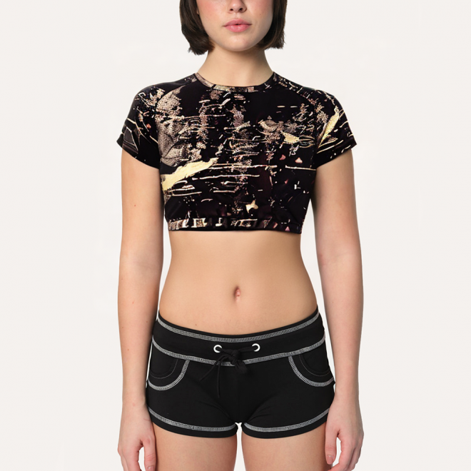 Lightweight quick-drying women's sports short-sleeves
