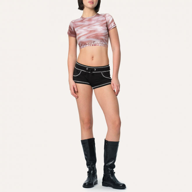 High quality pink women's sports short sleeves