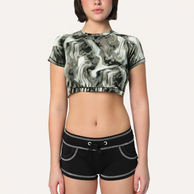 Breathable tight-fitting women's sports short sleeves