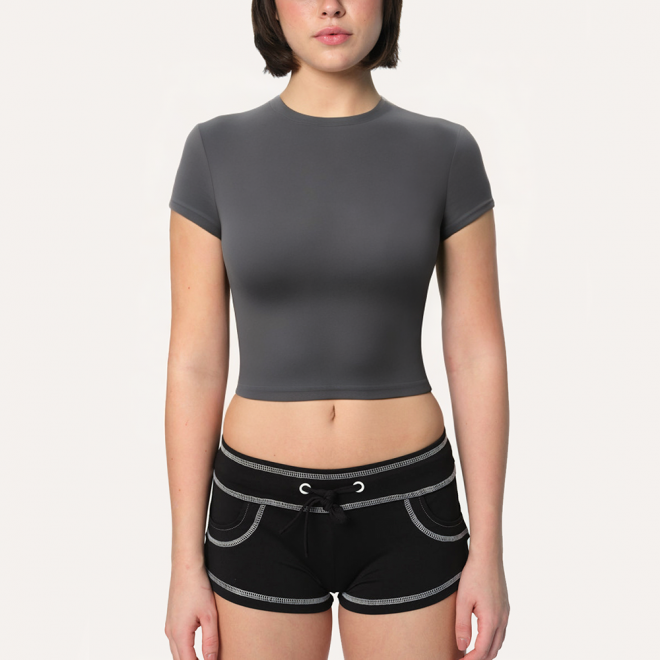 Lightweight breathable women's sports short sleeves