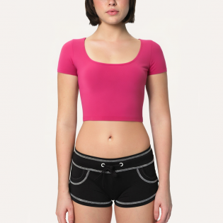 Light slim fit stretch women's sports short sleeves