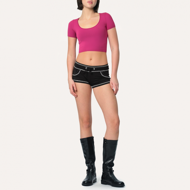 Light slim fit stretch women's sports short sleeves