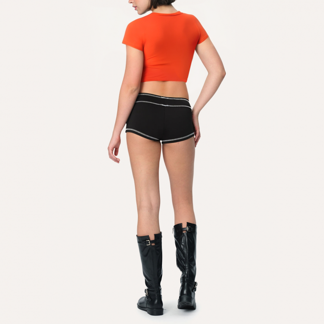 Sexy V-neck slim fit women's sports short sleeves