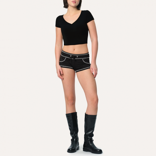 Classic soft cotton women's sports short sleeves